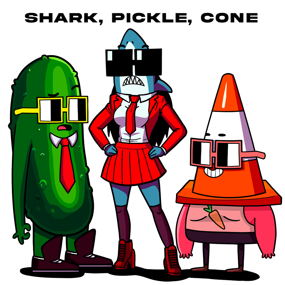 SHARK PICKLE CONE