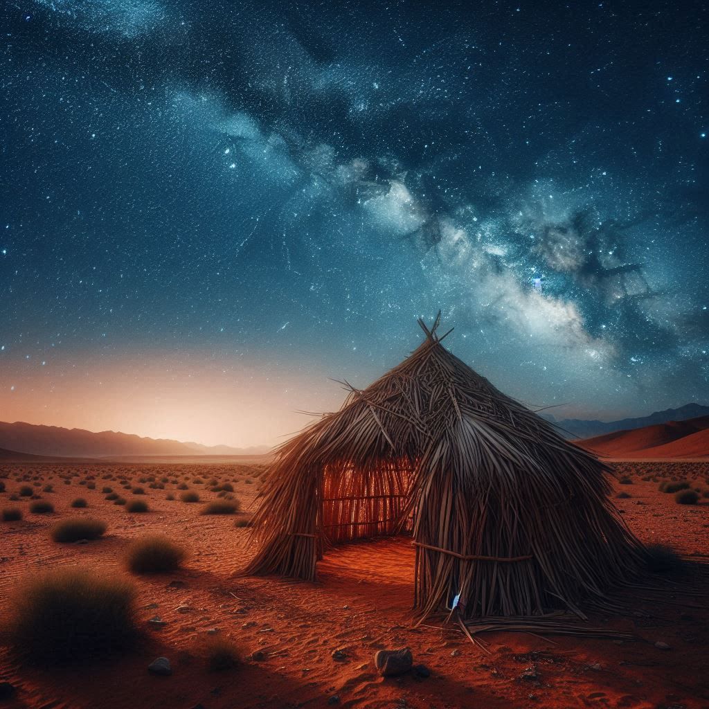 A hut in the desert