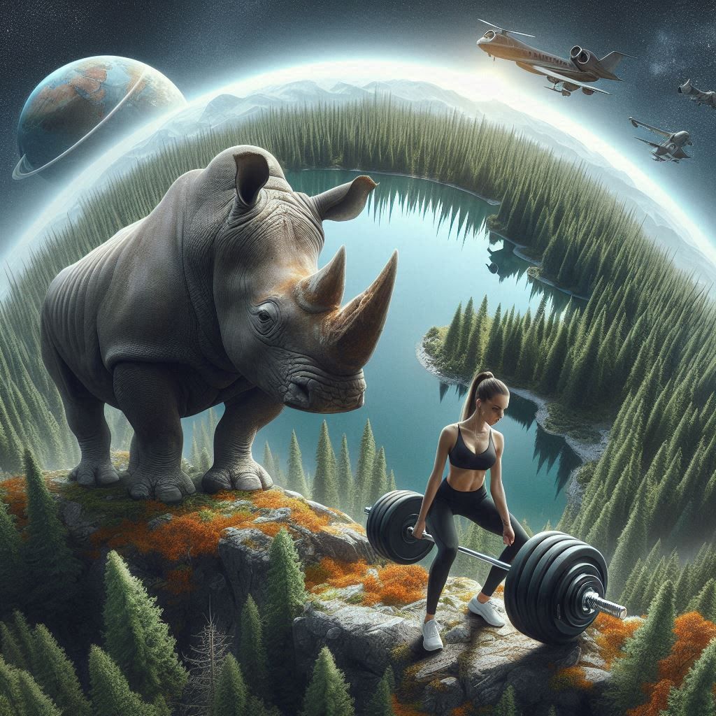 RHINO & FITNESS GIRL (2)