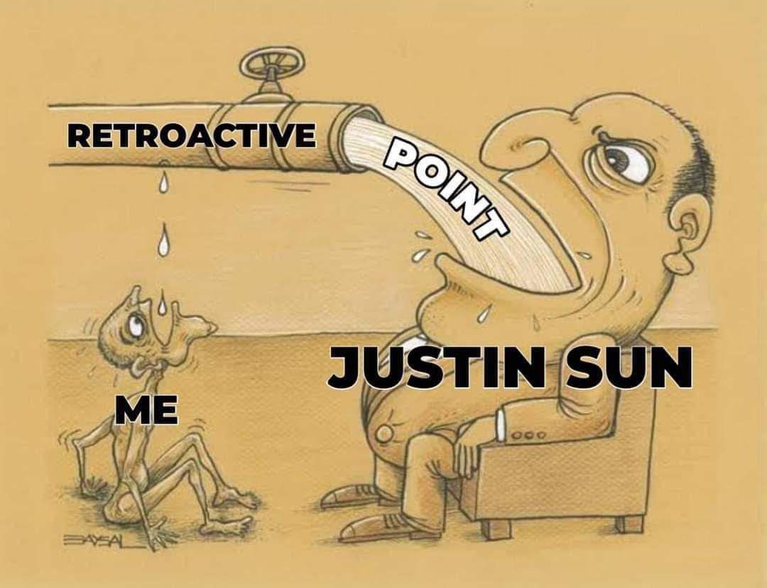 Justin sun and Retro staking point