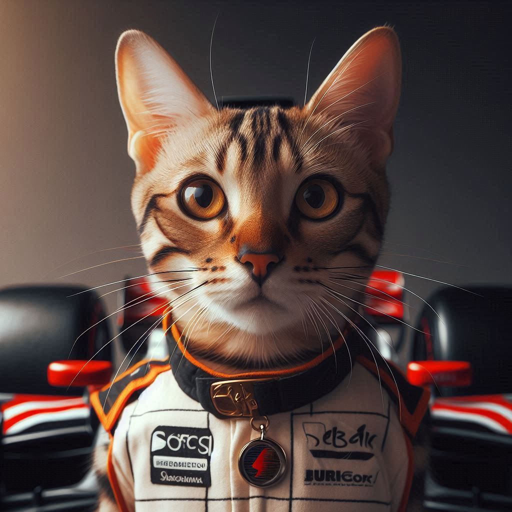 Bengal cat is a Formula 1 driver