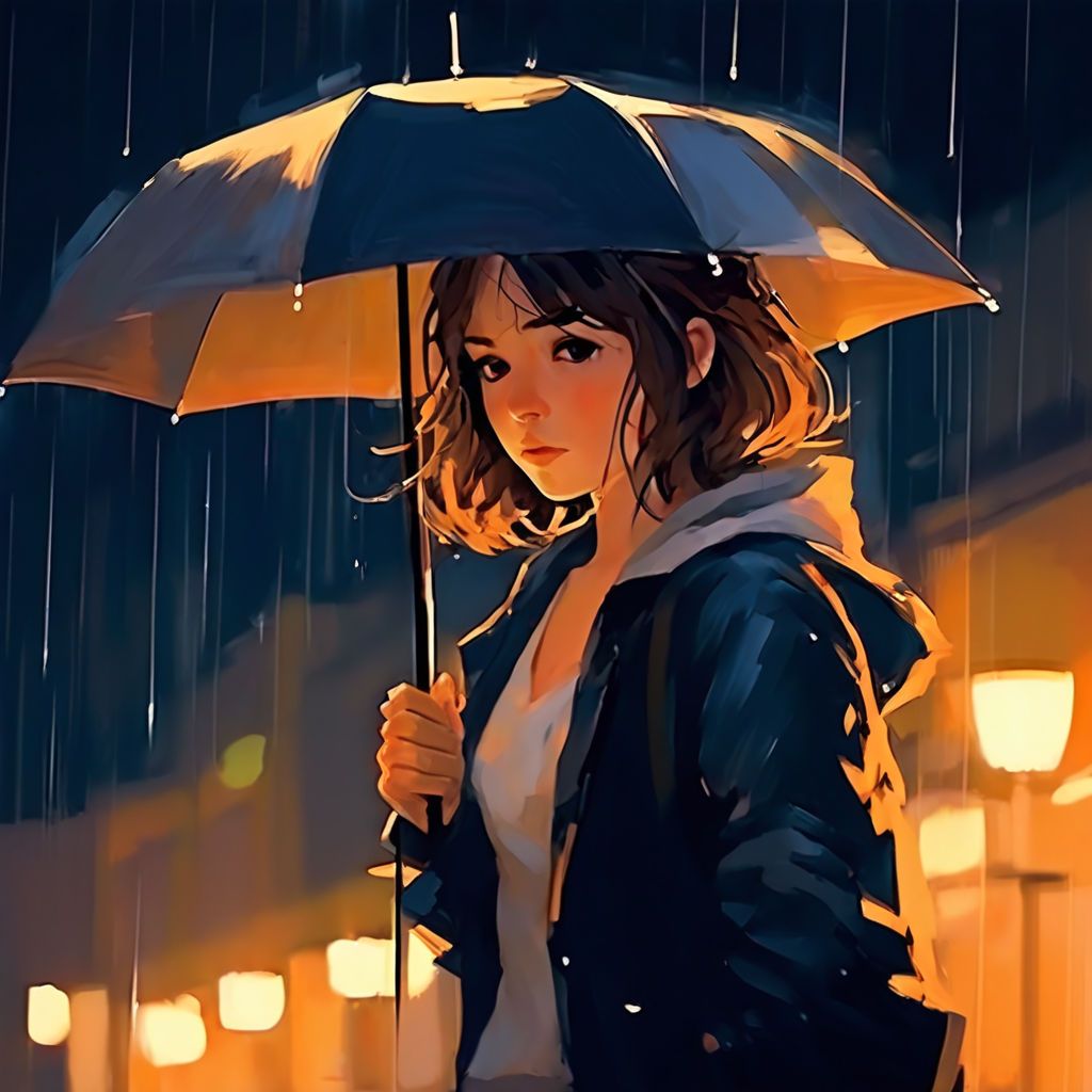 girl in the rain