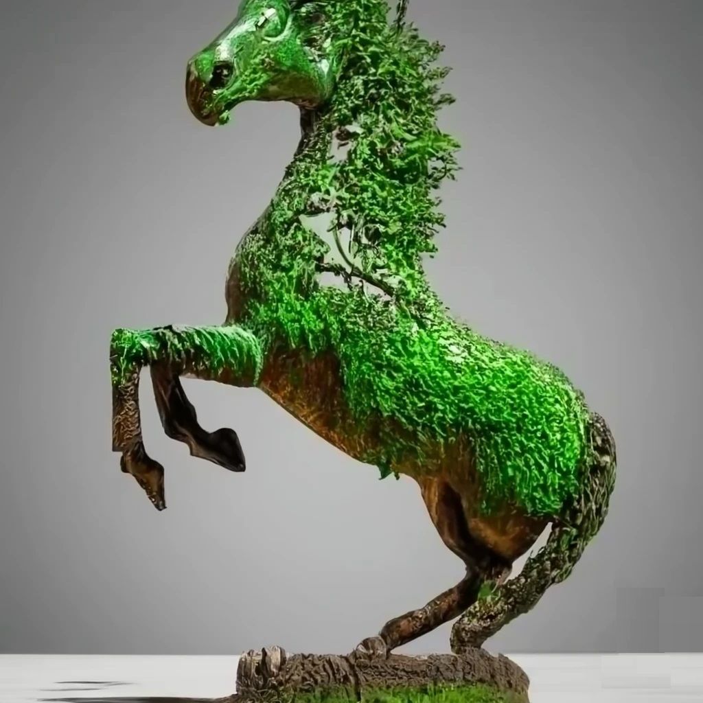 green horse