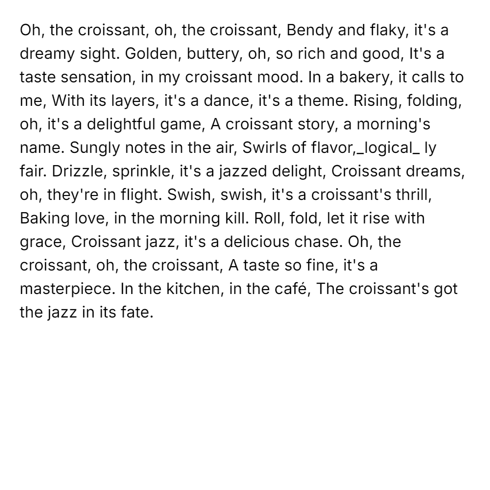 Croissant song