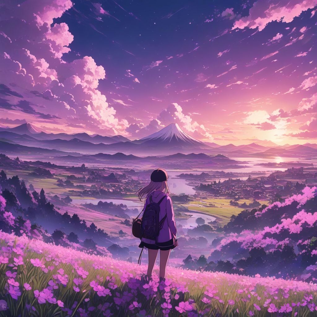 A world colored in purple