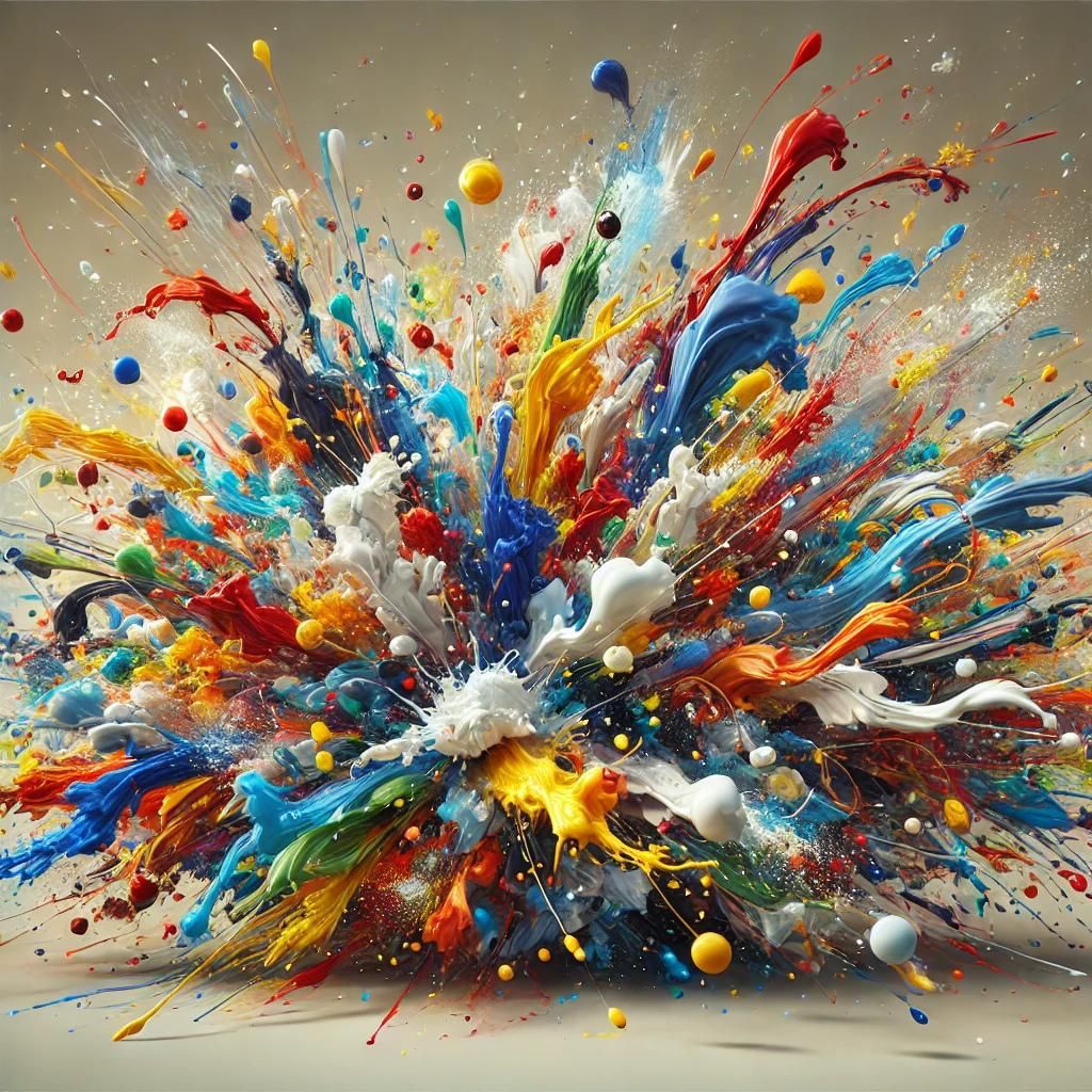 Artistic Explosion Paint Colors