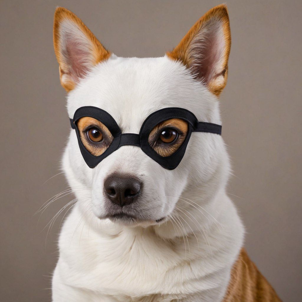 Dog in mask