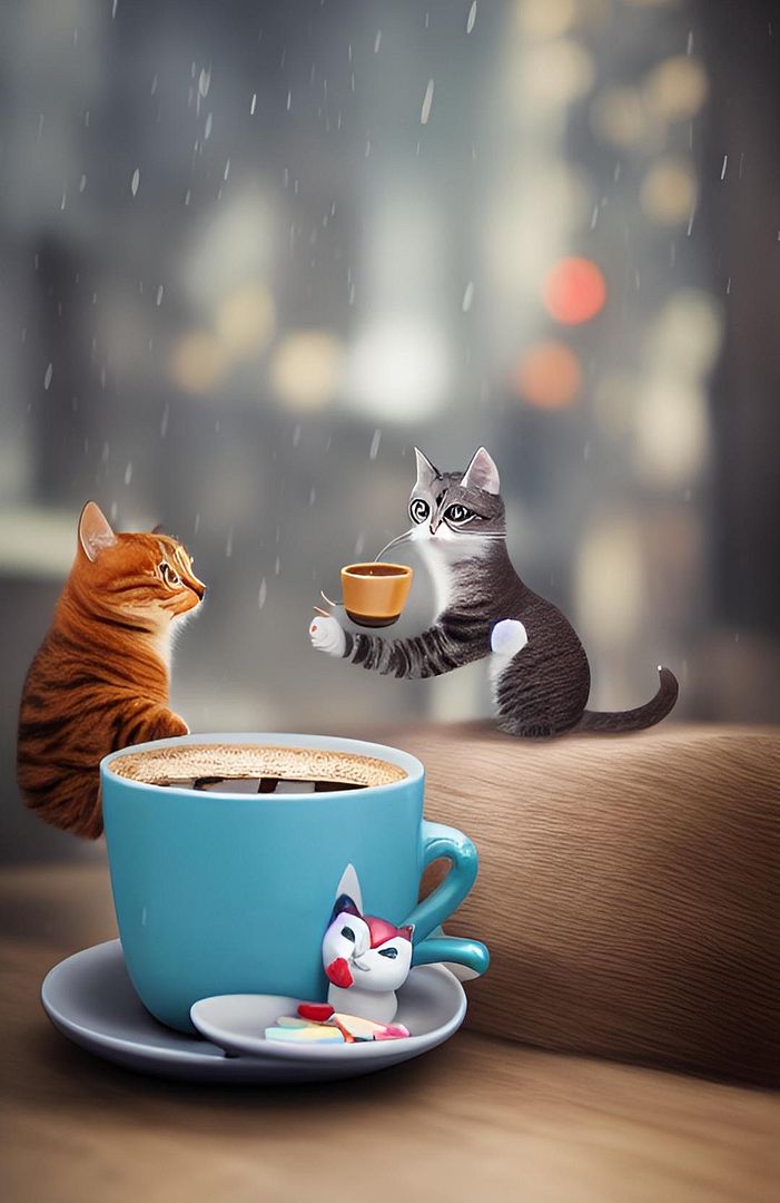 Coffee Addict Cats 😁