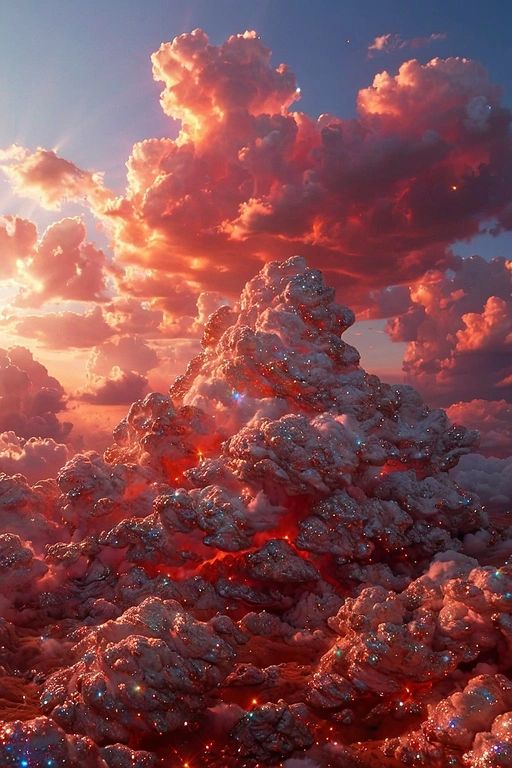 red clouds