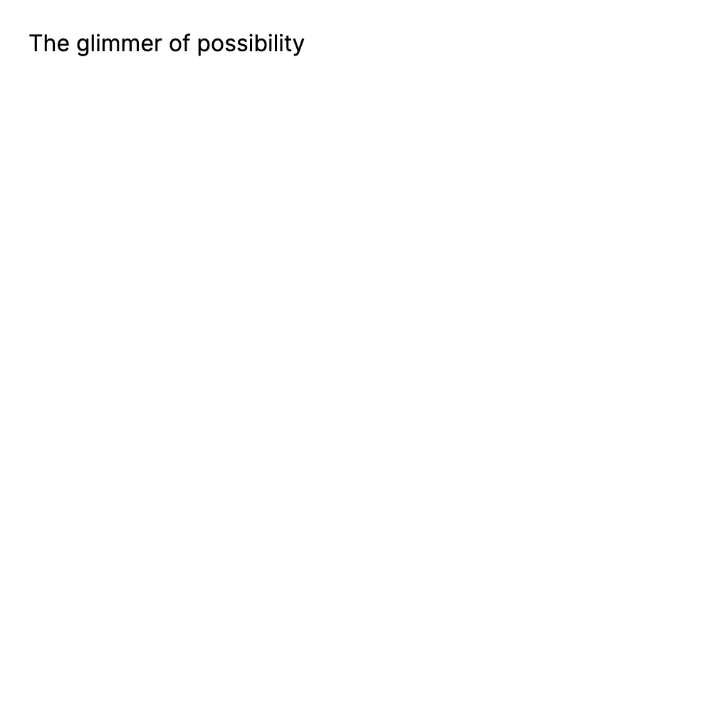 The glimmer of possibility