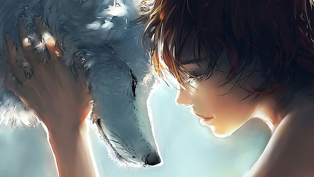 Wolf and girl