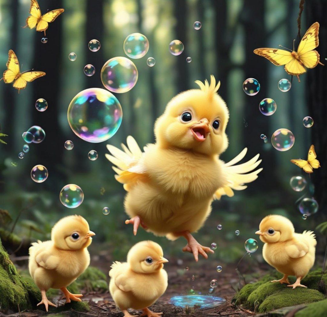 Chicks in a Bubble Wonderland