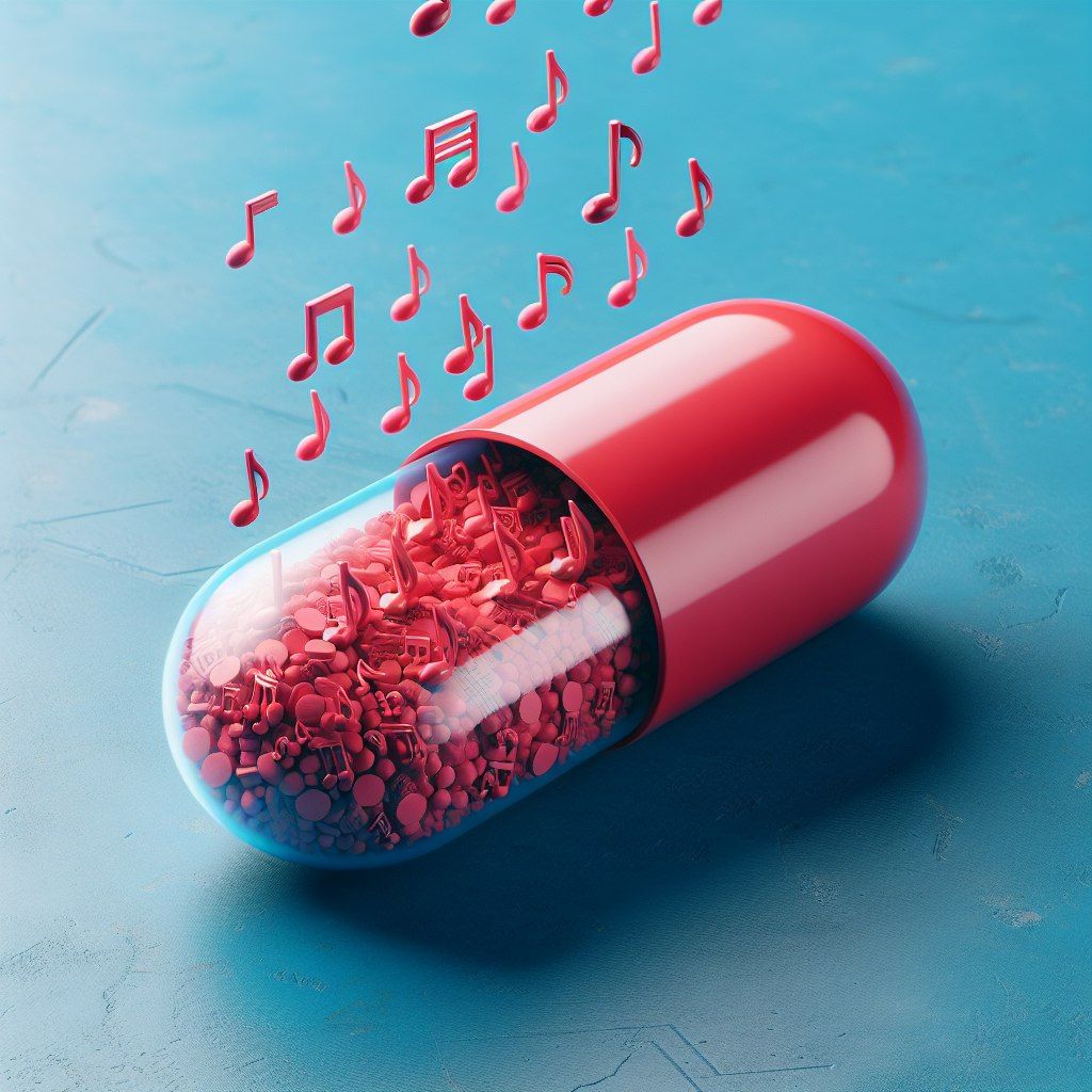 the music flows, the pill dances