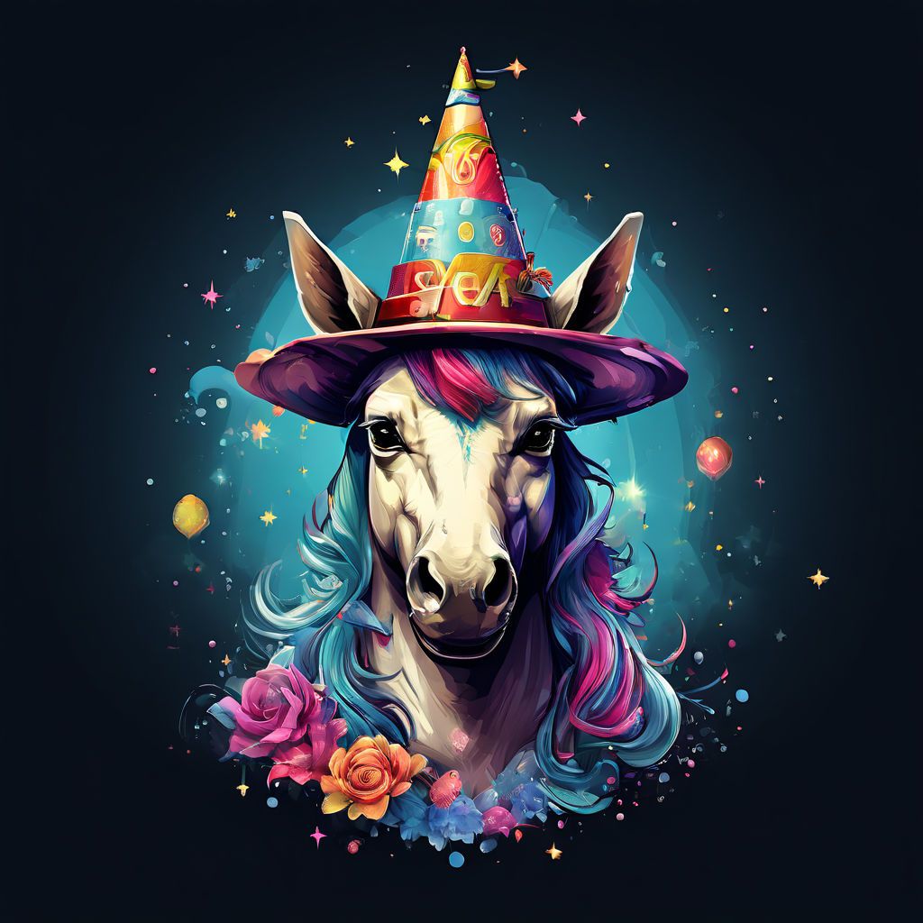 unicorn-with-a-hat-with-degen-letters-on-it