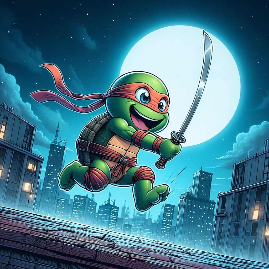 Ninja Turtle Having Fun