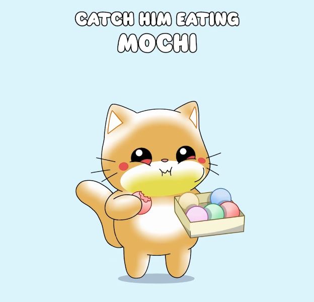 Catch him eating Mochi