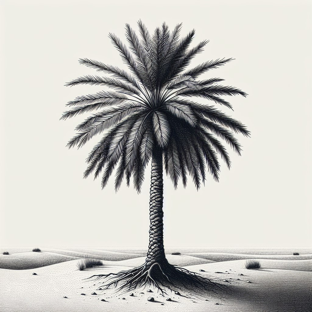 Palm in b/w