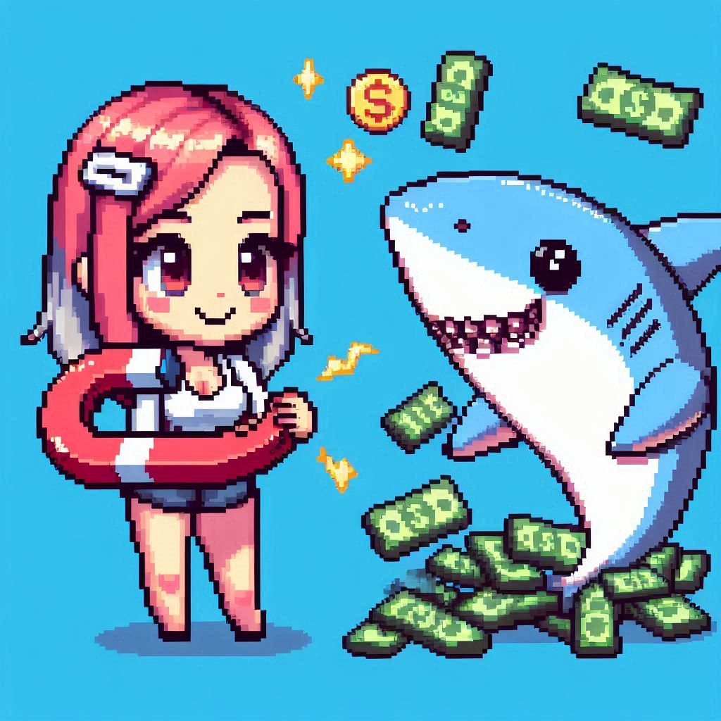 the girl and the shark