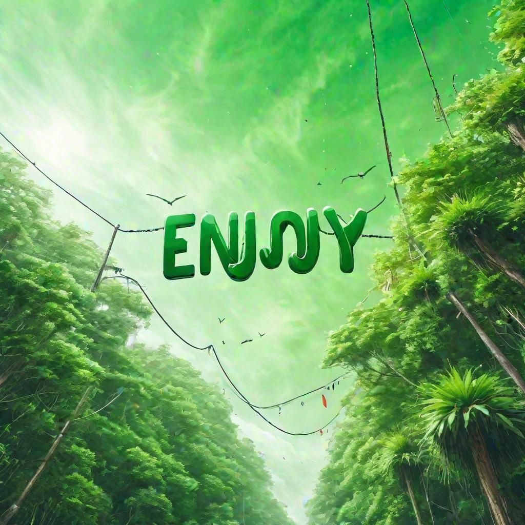 Enjoy with Green sky