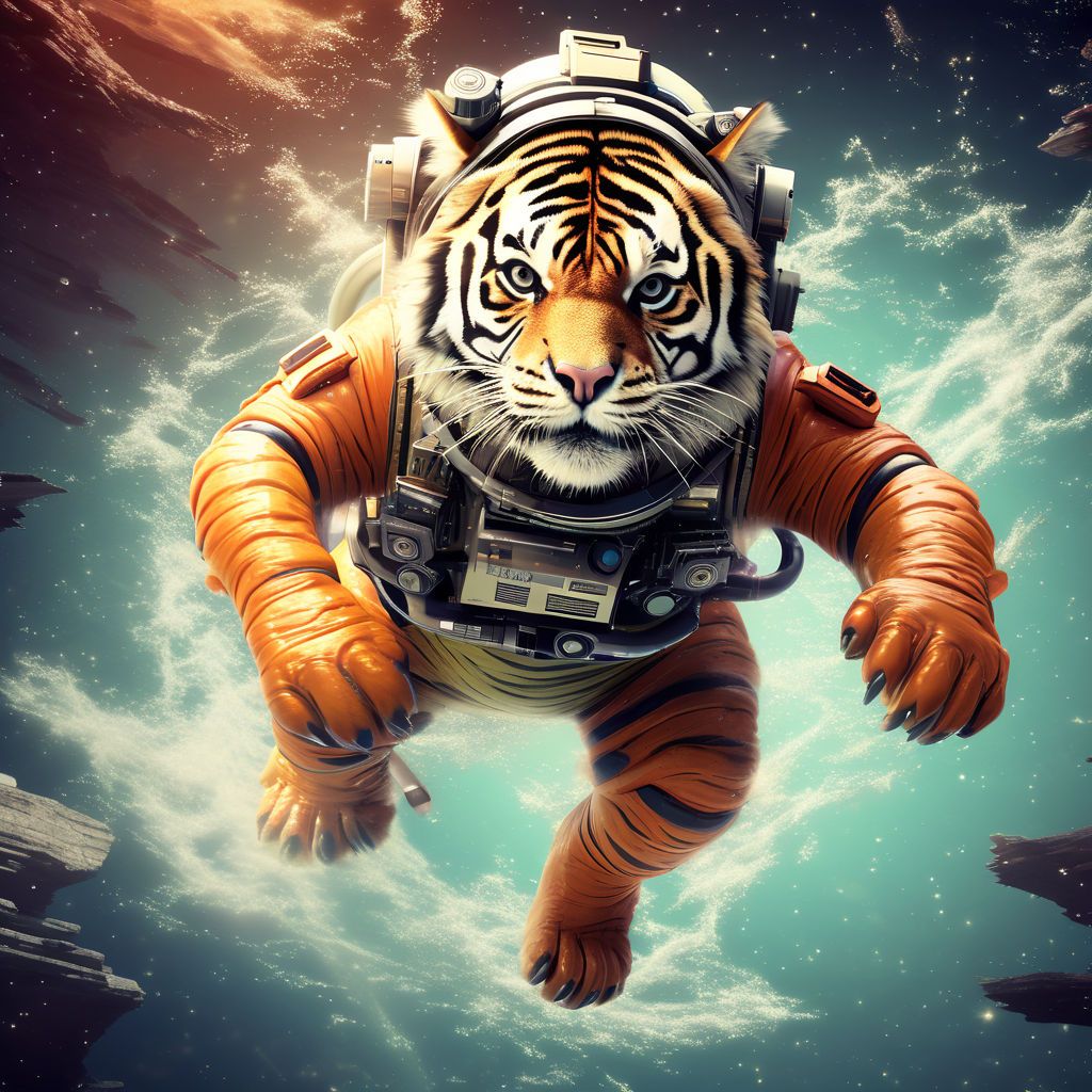 HIP TIGER BABY SWIM IN SPACE