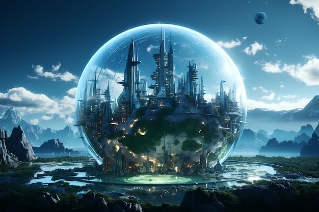 futuristic-view-high-tech-earth-planet_23-2151100319