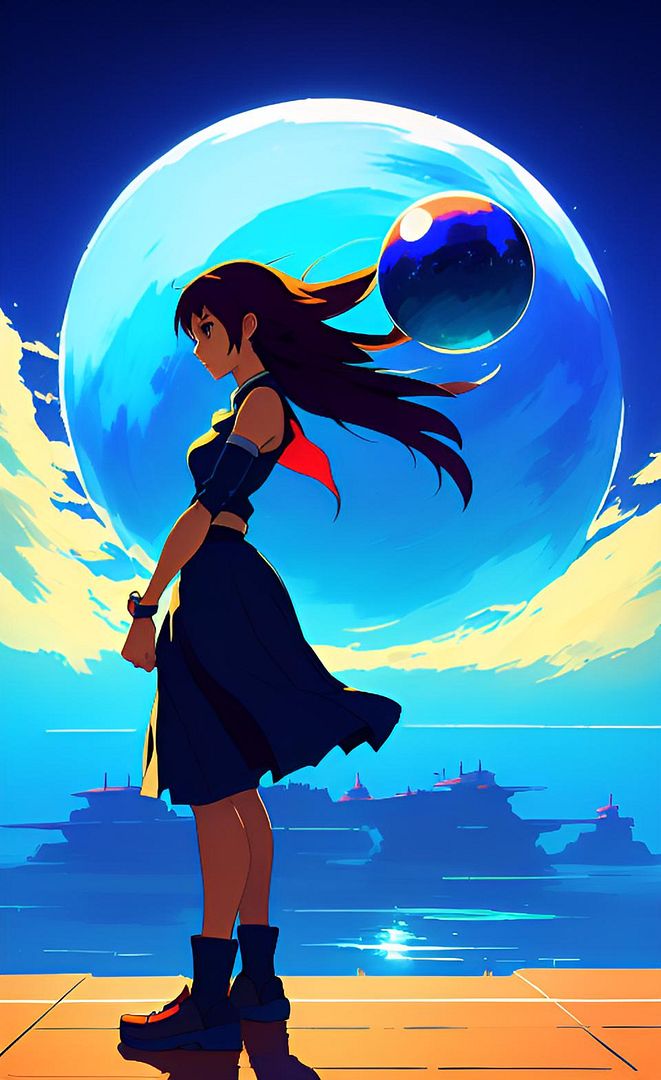 Moonlit Dreams: Zora Girl's Gaze