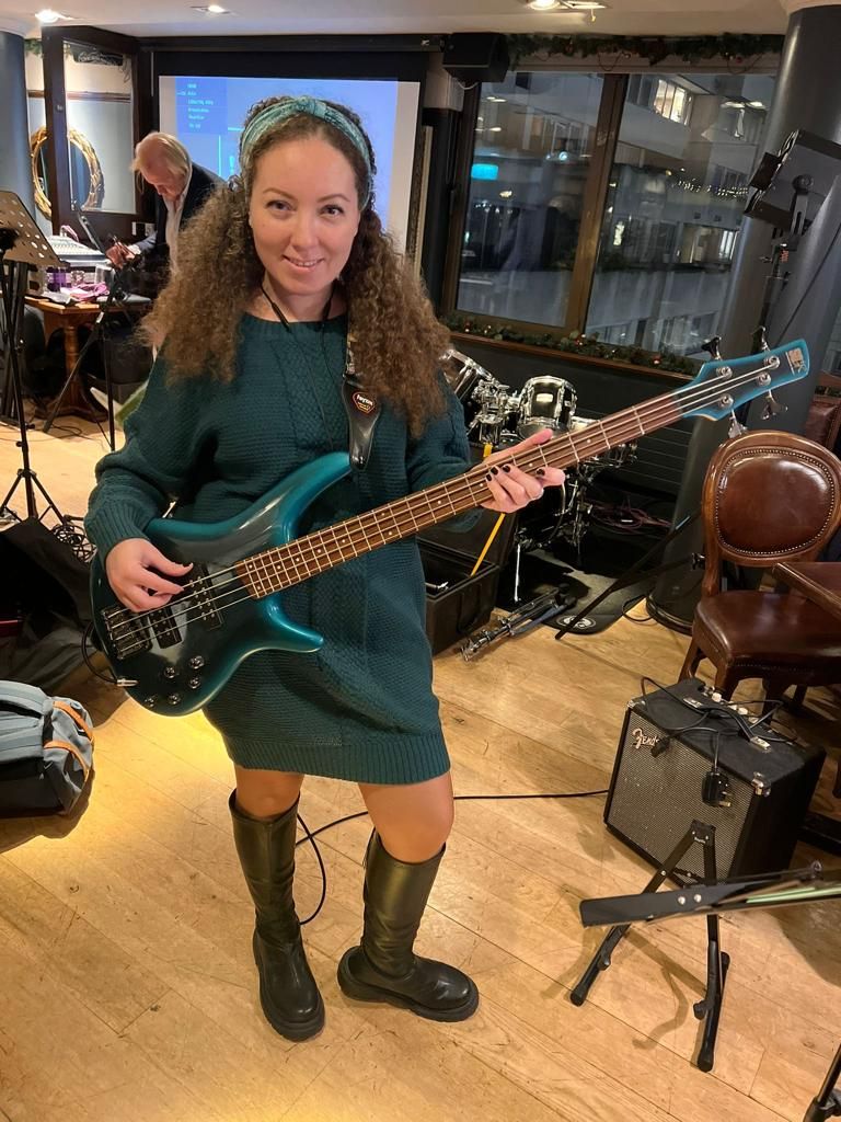 Ana on the bass