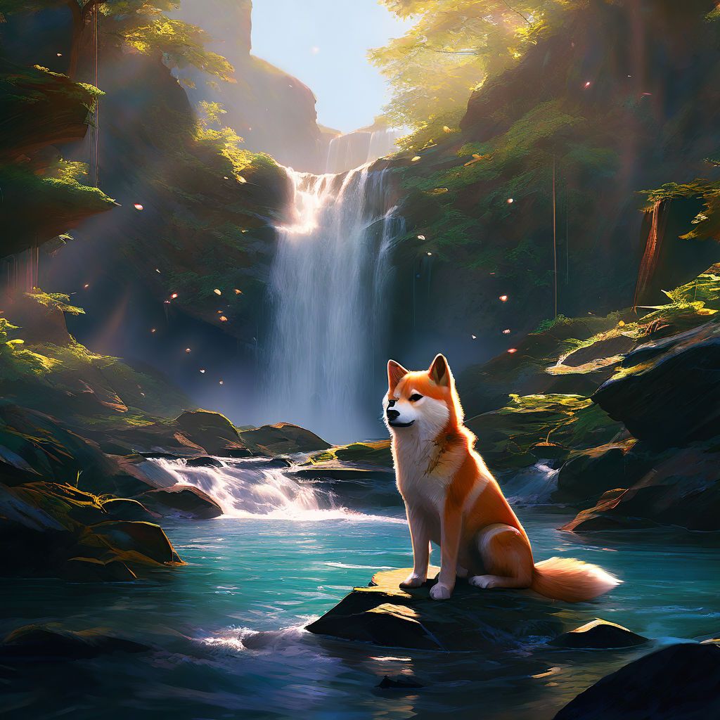 Waterfall Shiba