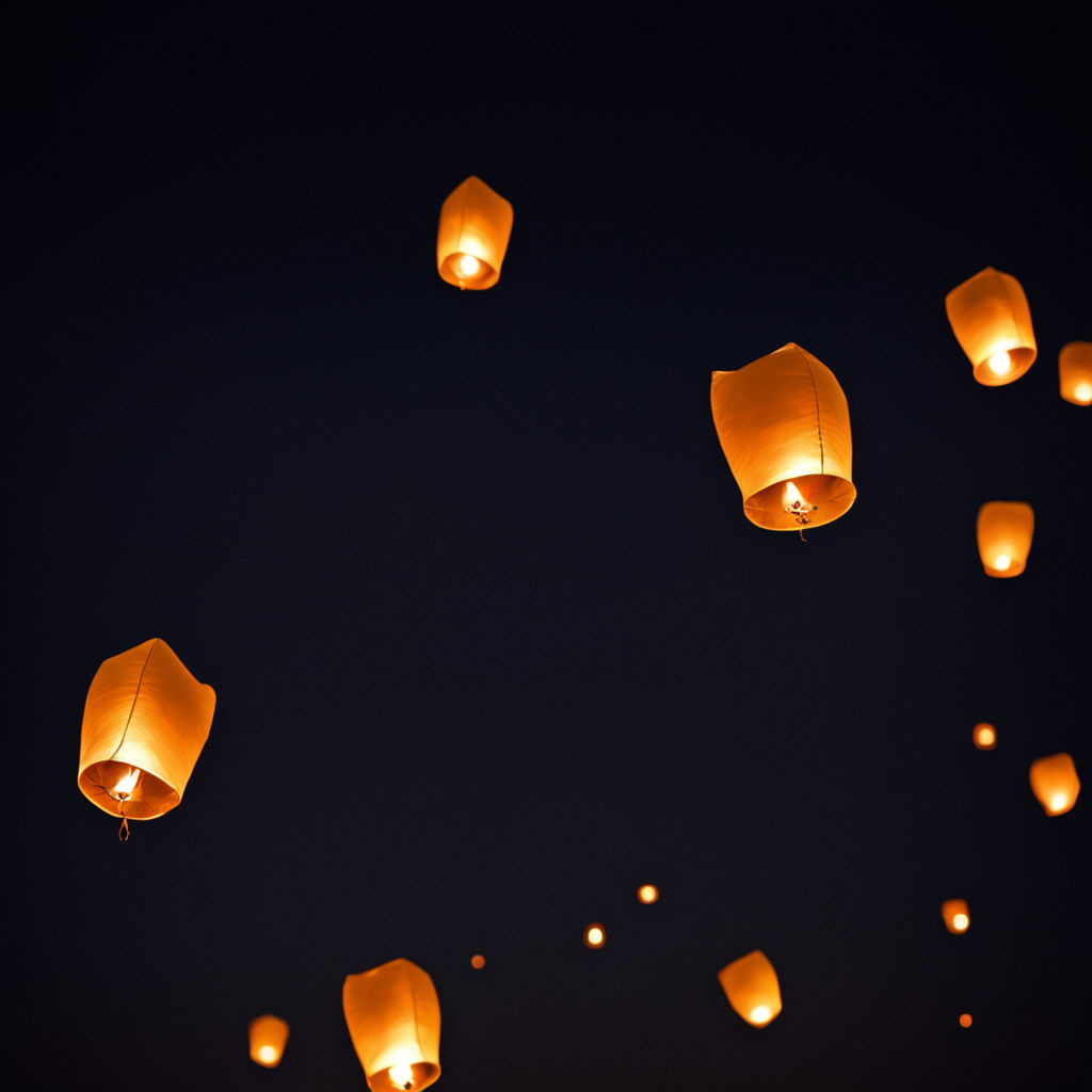 a flying lantern