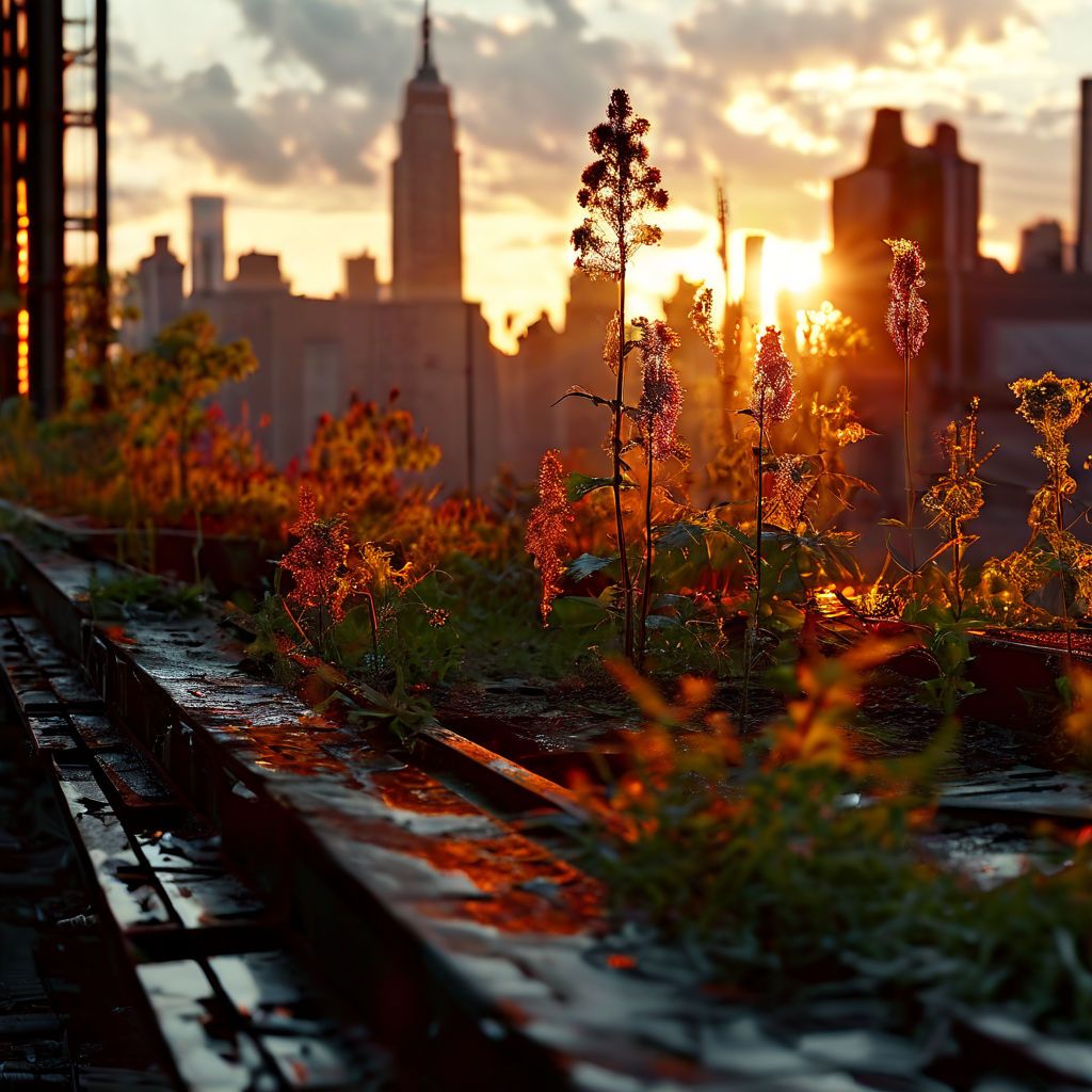 Sunset at high line park