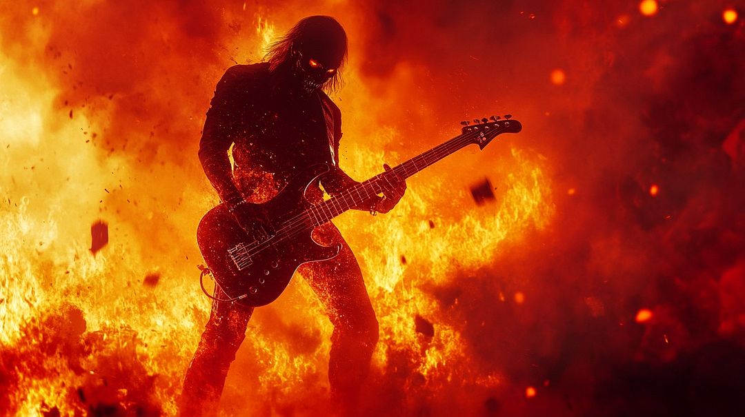 devil guitar solo rock band