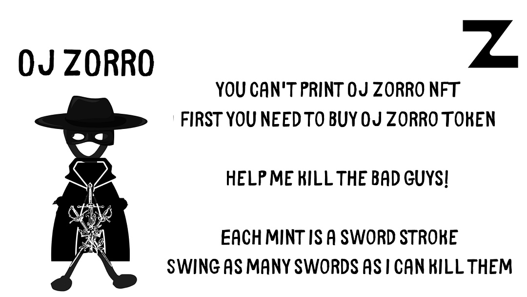 Print Oj Zorro Token