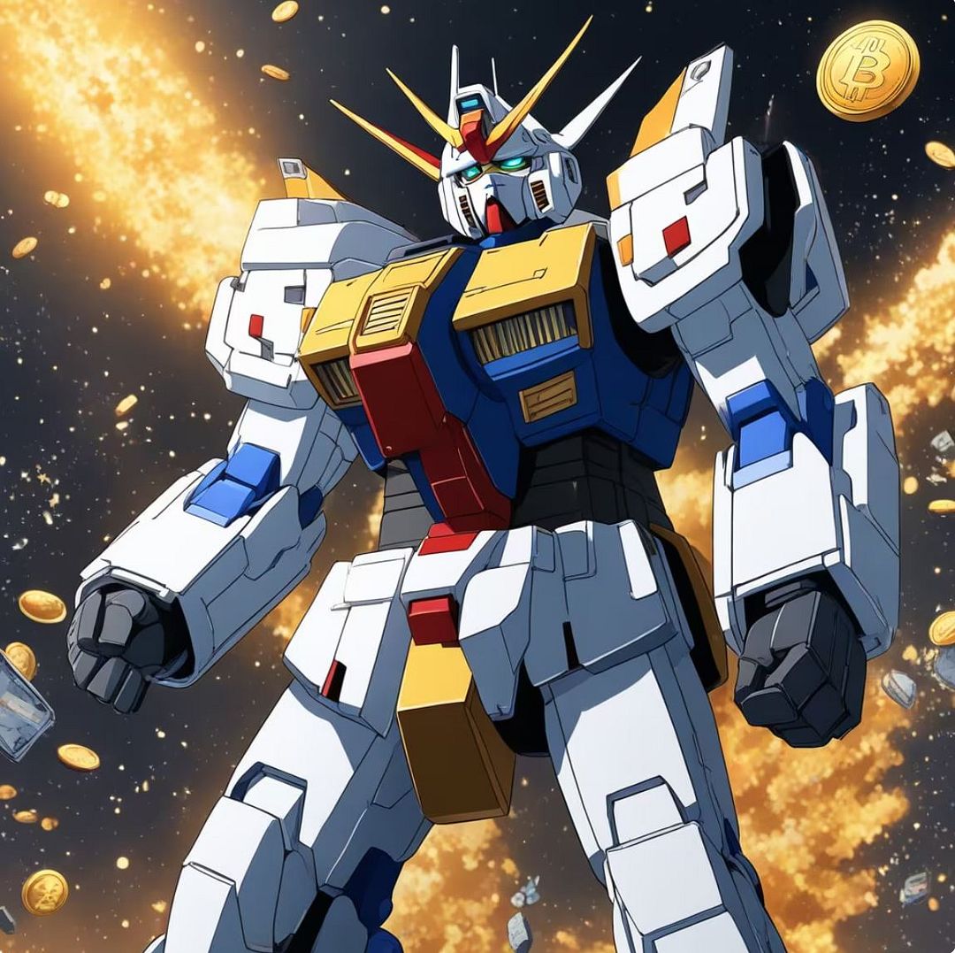 Gundam cheers for Bitcoin