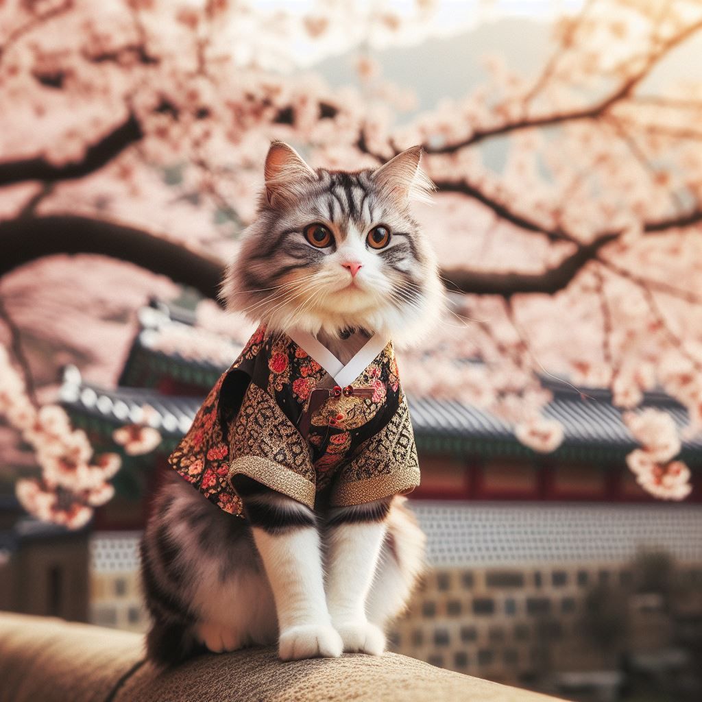 a cat sitting on the wall