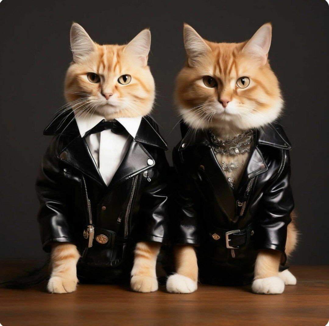 stylish party cats