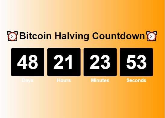 Bitcoin Halving Countdown Clock