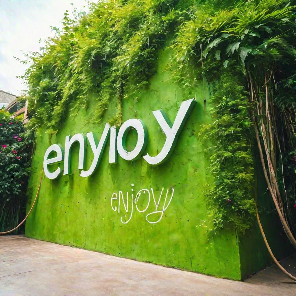 Enjoy with Green Wall