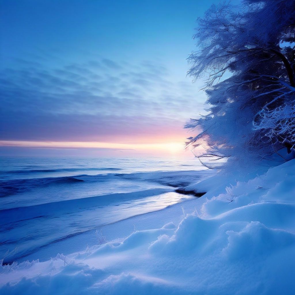 snow and sea