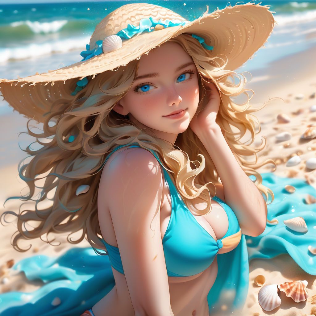 a girl on the beach