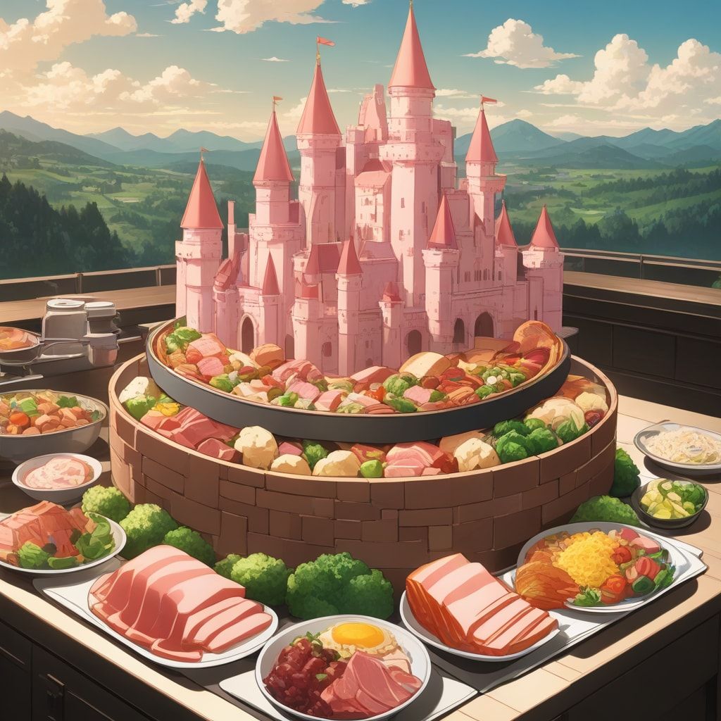 castle made of ham. 01