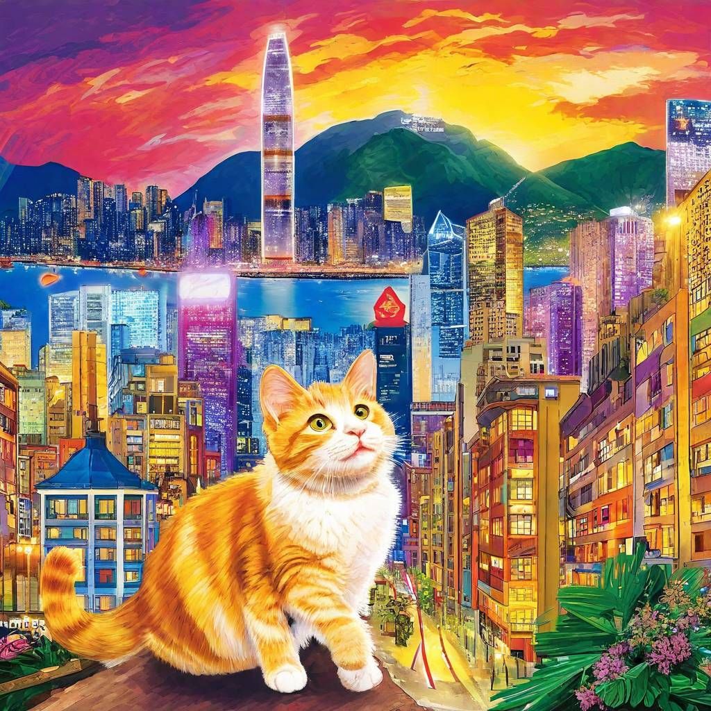 A cat in Hongkong