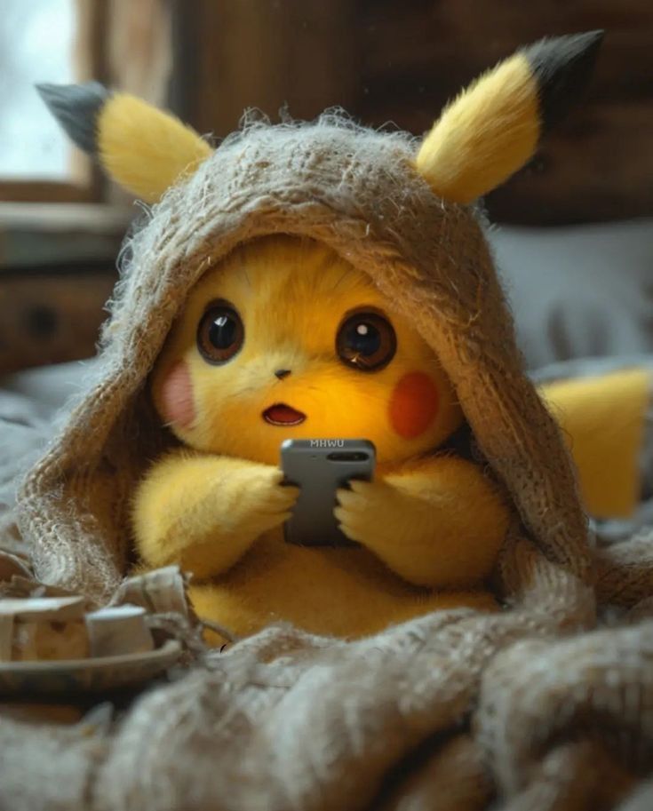 pika in the bed