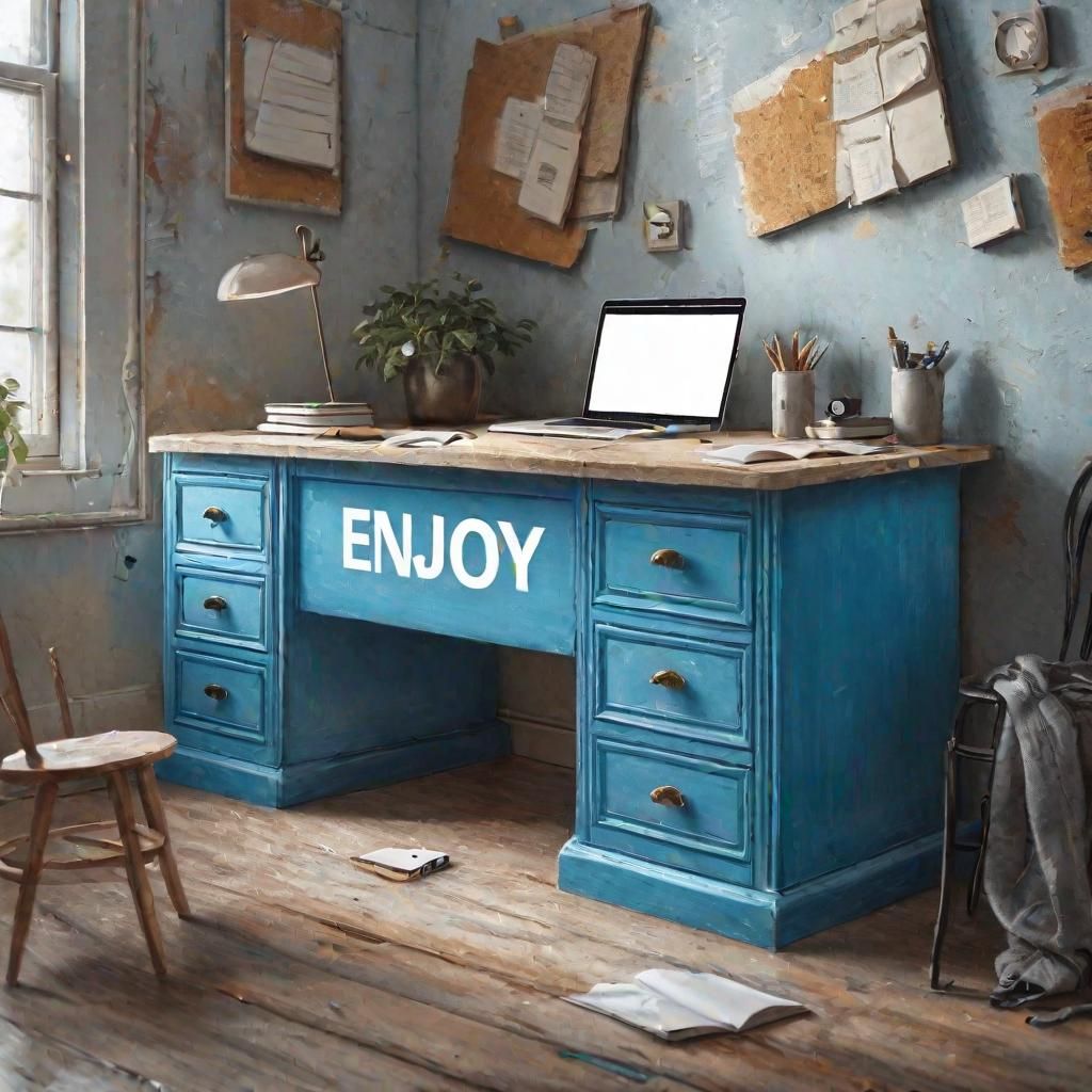 Enjoy with Blue Desk