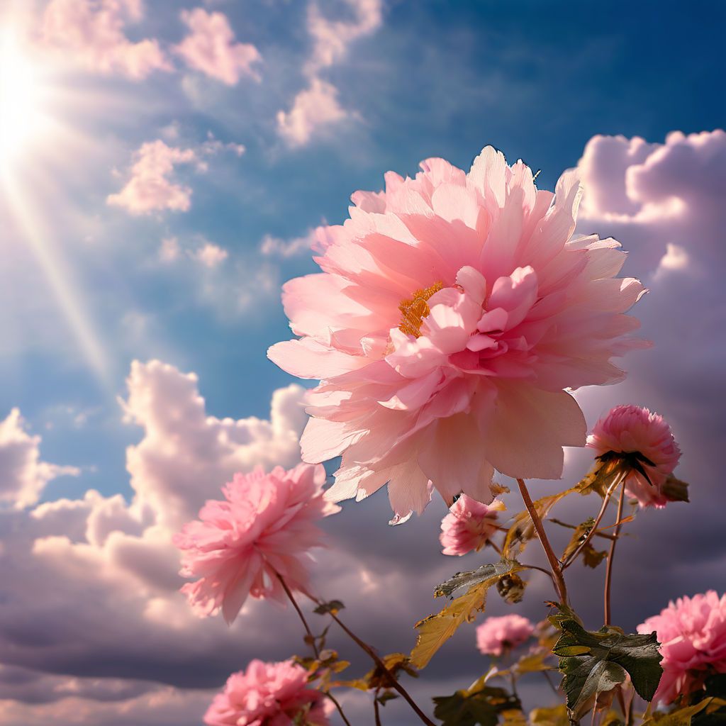 sunday-morning-mood-floewers-pink-cloud-and-sun-