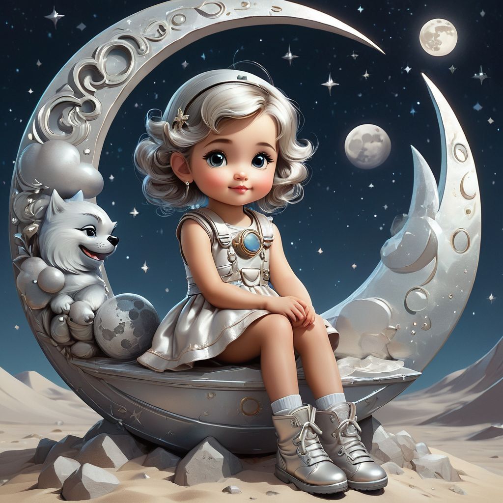 Girl on the moon