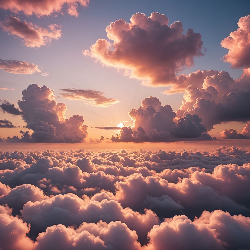 Sunset in the clouds