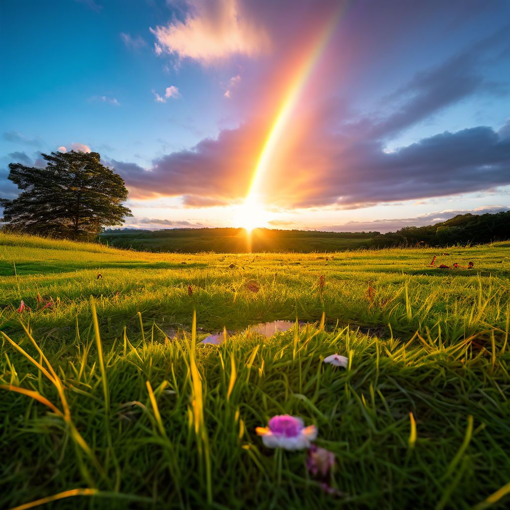 see-and-rainbow-on-the-grass