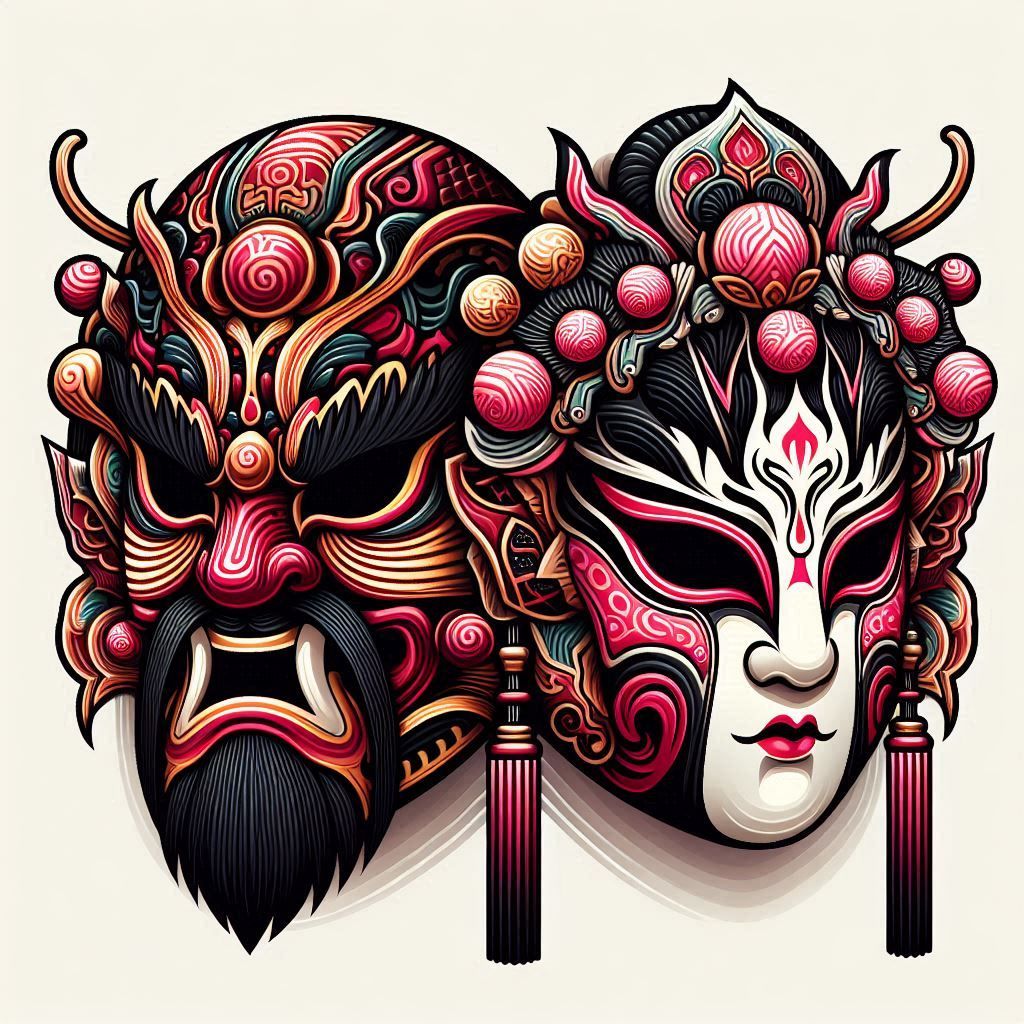 Chinese Opera Theater Masks