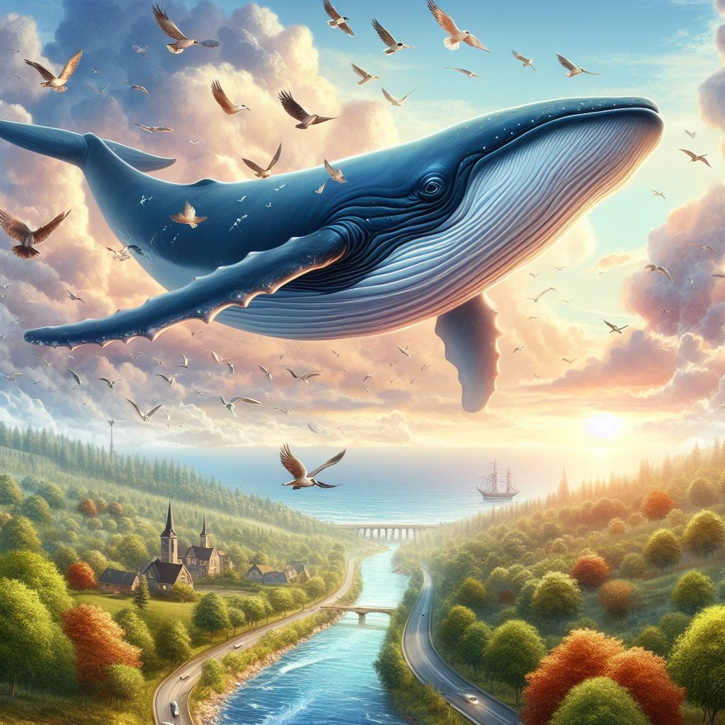 A Whale in the sky