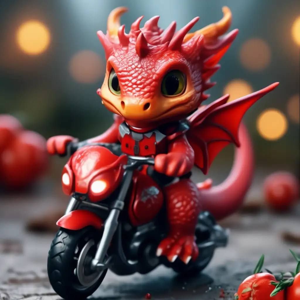 Dragon on moto